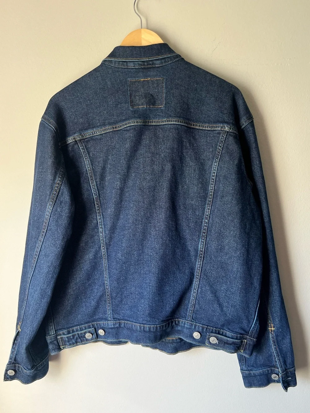 Levi's Men's Dark Blue Denim Jacket Size L PRE-OWNED